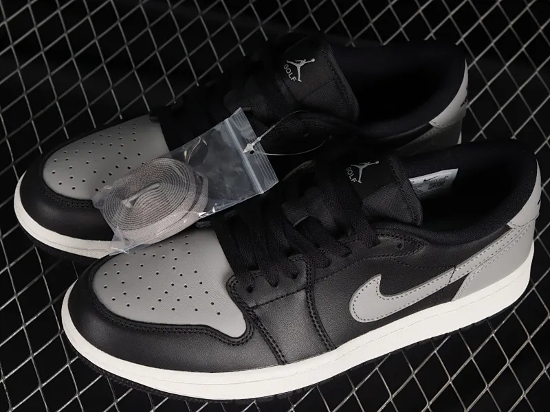 All categories Air Jordan Jordan series basketball shoes Air Jordan 1 Low G version pure original Air Jordan 1 Low Golf "Shadow" AJ1 Joe 1 new golf version black and gray shadow color DD9315-001
